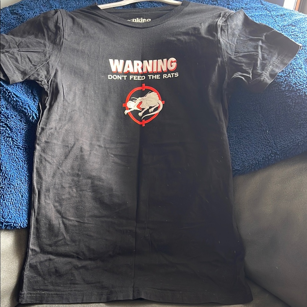 Black Short Sleeve Tee with Bold Graphic Design